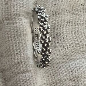 PANDORA CLASSIC DAISY FLOWER BAND STERLING SILVER 925 ALE 50 SIZE 5 RING